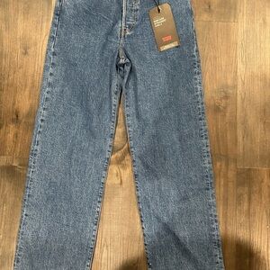 Levi's Ribcage Straight Ankle Blue Denim Jeans